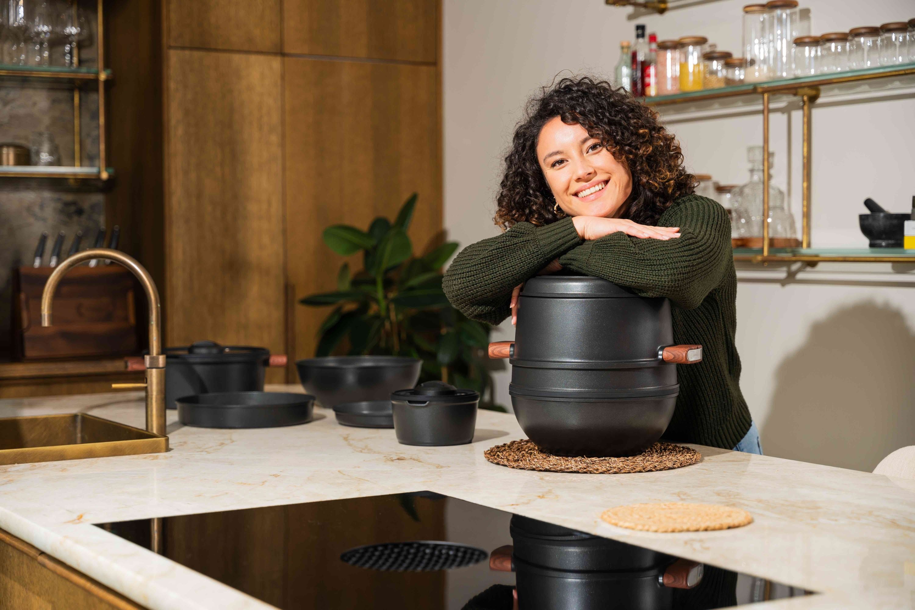 Cooking Totem - Modern Stackable Cookware Set for Small Space Kitchen -  Tuvie Design